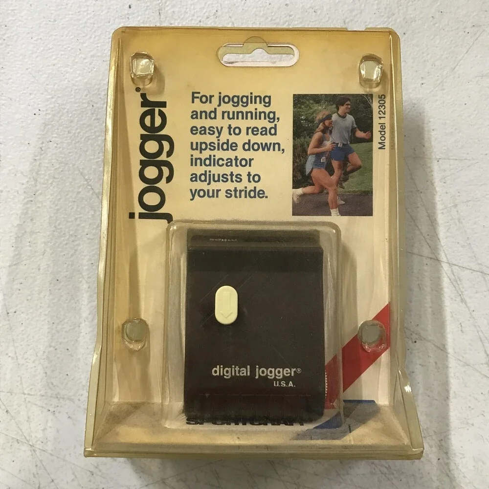 Vintage Pedometer Sportcraft Digital Jogger Brown Waist Clip Running 12305 USA